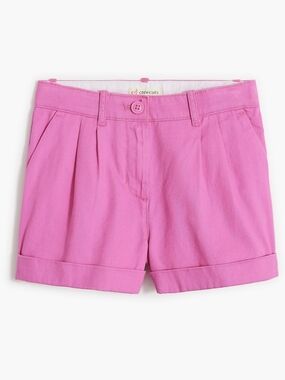Crewcuts Hot Pink Pleated Cuffed Shorts